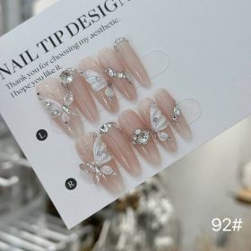 Handmade Wear Armor Fairy Light Luxury Three-dimensional (Option: Pink Prolate Ellipse-L)